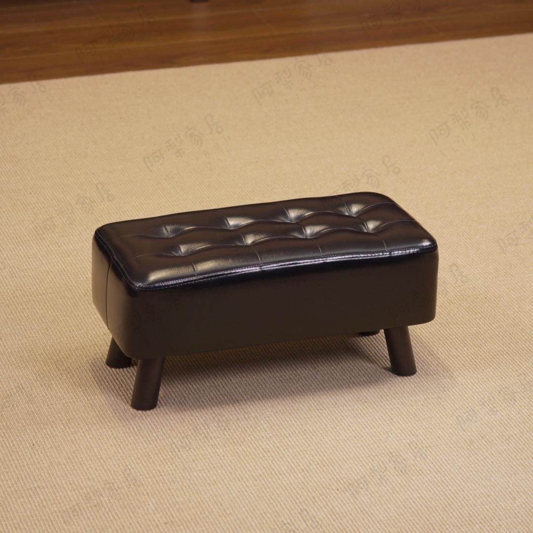 [加长软包沙发]实木凳子软包家用新中 式床尾小凳客厅皮凳穿鞋凳