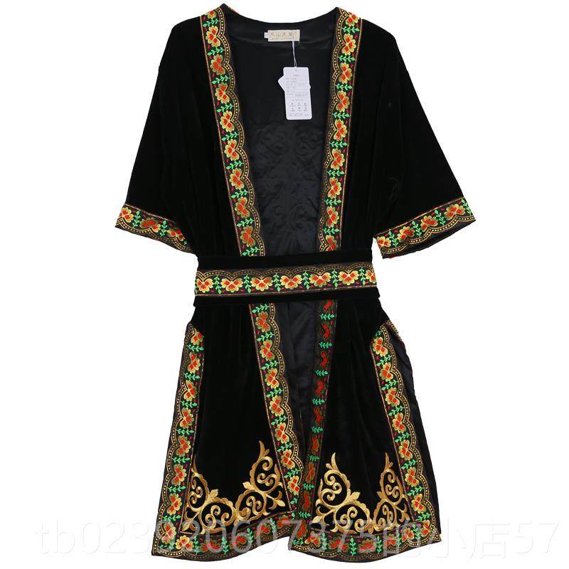 正品新疆民族舞服装饰演出服男士春秋款蹈四套件马甲外套腰带维族