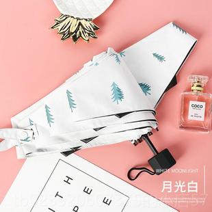 正品ins小新文艺清简伞约森系白长伞自动晴雨两用男女黑雨伞长柄