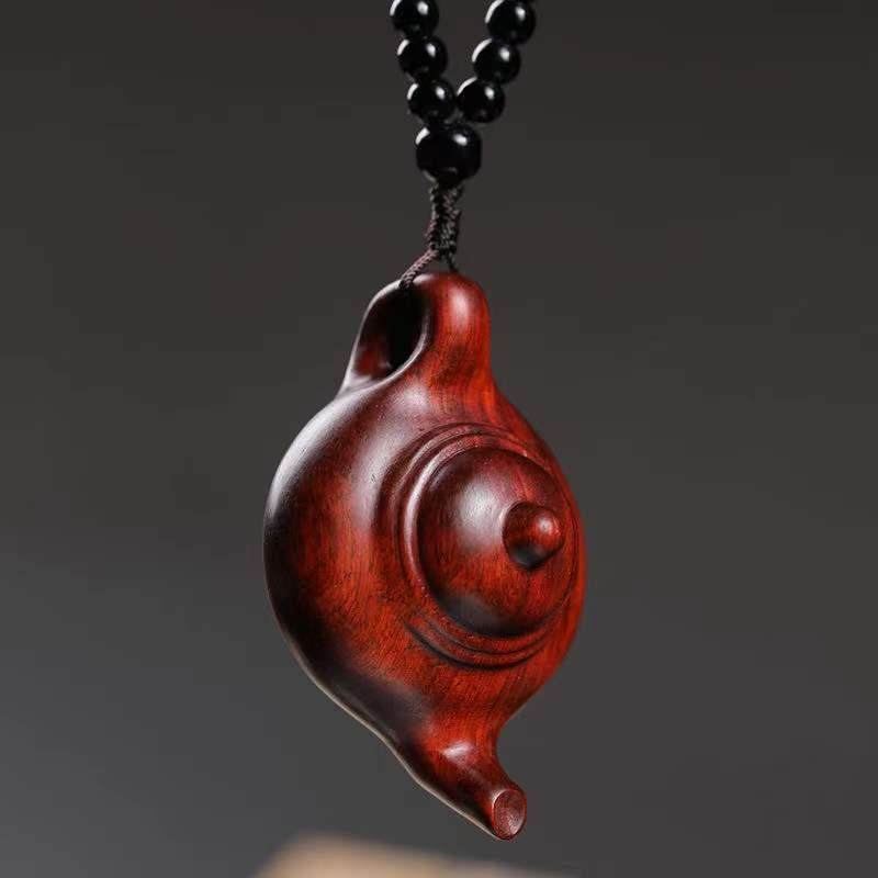 犀牛角紫檀木把把壶手把壶木雕檀木手把件不带绳