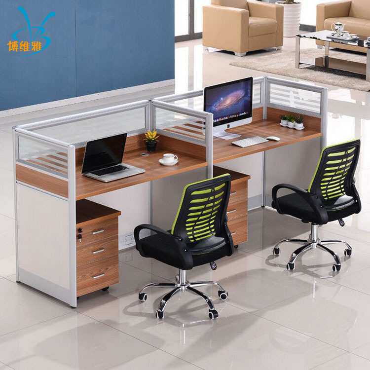 办公屏风办公桌职员台电脑桌组合简约员工卡座办公家具4人位