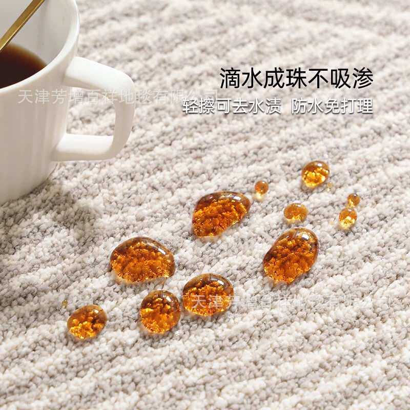 无胶防水抗污客厅地毯意式轻奢现代灰色简约高级感沙发卧室床边毯