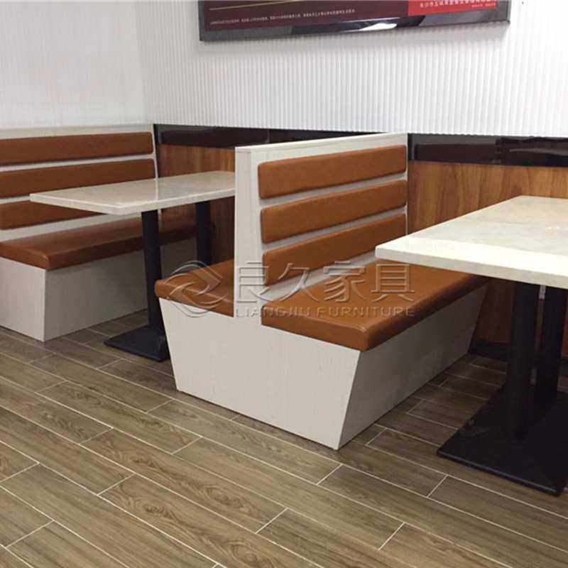 休闲吧快餐店卡座中餐厅奶茶店椰子鸡店沙发现代简约卡座桌椅组合