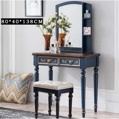 美式复古彩绘实木做旧卧室梳妆台配床头柜化妆台可翻盖小户型,模玩/动漫/周边/娃圈三坑/桌游,模型制作工具/辅料耗材,淘宝优惠券,粉丝福利购,淘宝优惠卷