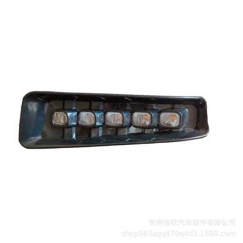 适用15-17款F150改猛禽款前杠流水行车灯雾灯双色LED改装前雾灯