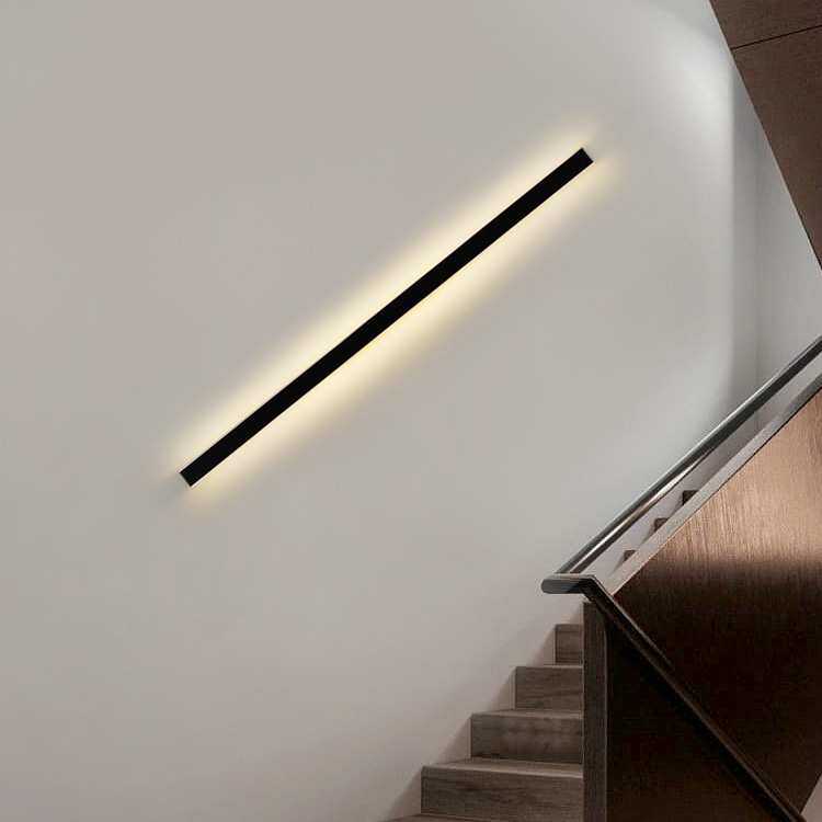 led简约长条壁灯墙角客厅电视背景格栅墙壁卧室床头灯过道线条灯