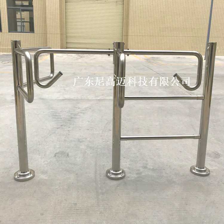 佛山超市单向门旋转进出入器加厚不锈钢旋转挡杆十字道匝行人通道