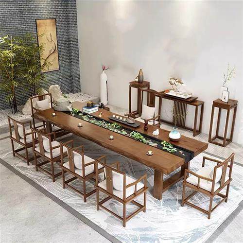 实木大板茶桌流水茶台功夫茶桌养鱼内循环创意景观一体禅意茶桌椅,住宅家具,家用茶台/茶桌,淘宝优惠券,粉丝福利购,淘宝优惠卷