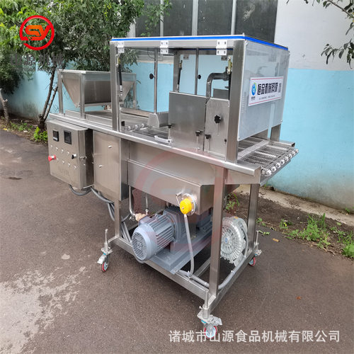 威化饼干上浆机 小饼干淋巧克力机器 全自动巧克力脆皮裹衣设备