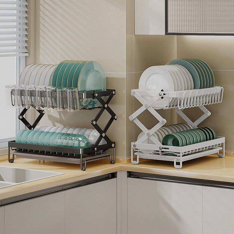 可折叠厨房置物架台面放碗碟碗盘架子免安装沥水晾碗架碗筷收纳架,厨房/烹饪用具,厨房置物架/置物柜/角架,淘宝优惠券,粉丝福利购,淘宝优惠卷