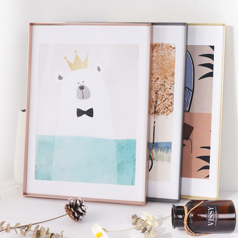 北欧立体细边铝合金相框挂墙画框装裱艺术外框海报框任意尺寸定制,家居饰品,相框/画框,淘宝优惠券,粉丝福利购,淘宝优惠卷