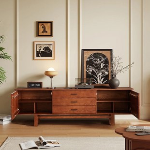 高级感美拉德色系风格装饰画复古小众抽象组合挂画黑白木色框壁画