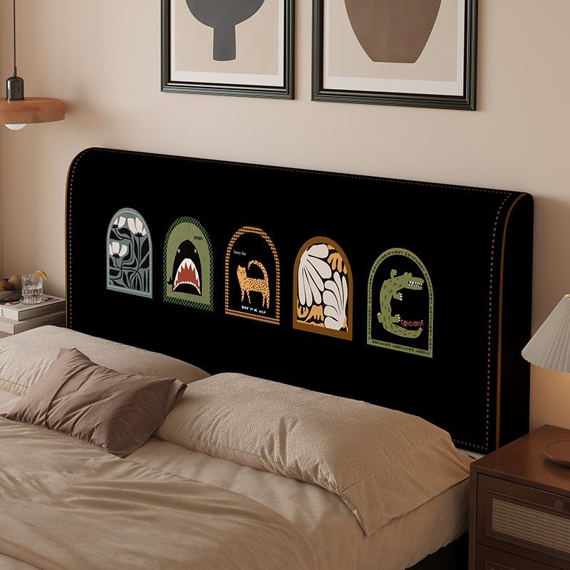 中古风床头罩套高级感轻奢风2025新款万能四季通用床背靠垫保护罩,居家布艺,床头罩,淘宝优惠券,粉丝福利购,淘宝优惠卷