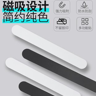 汽车车门磁吸防撞条磁性防撞贴纯黑白开门边防擦刮蹭条免胶粘保护