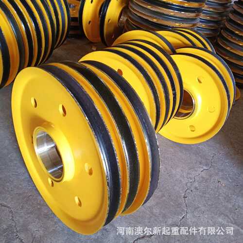 产地货源 100T钢丝绳轧制滑轮  920*310大吨位滑轮片  抓斗滑轮片
