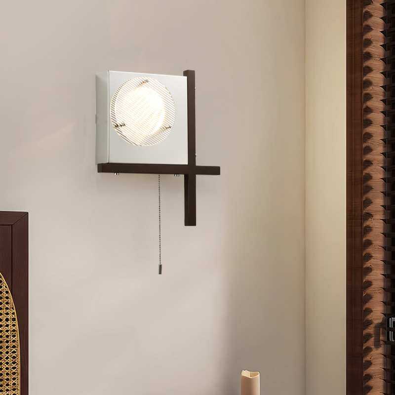 现代简约创意床头立体氛围灯卧室过道楼梯玄关装饰灯方形民宿壁灯