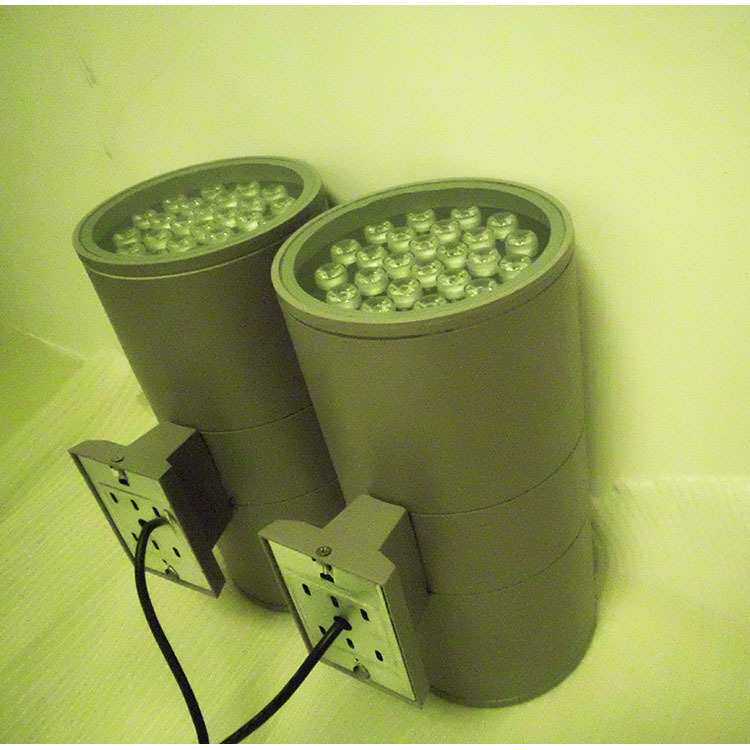 LED户外圆形单头双头壁灯外壳24W30W2*24w48W60Wled射灯外壳