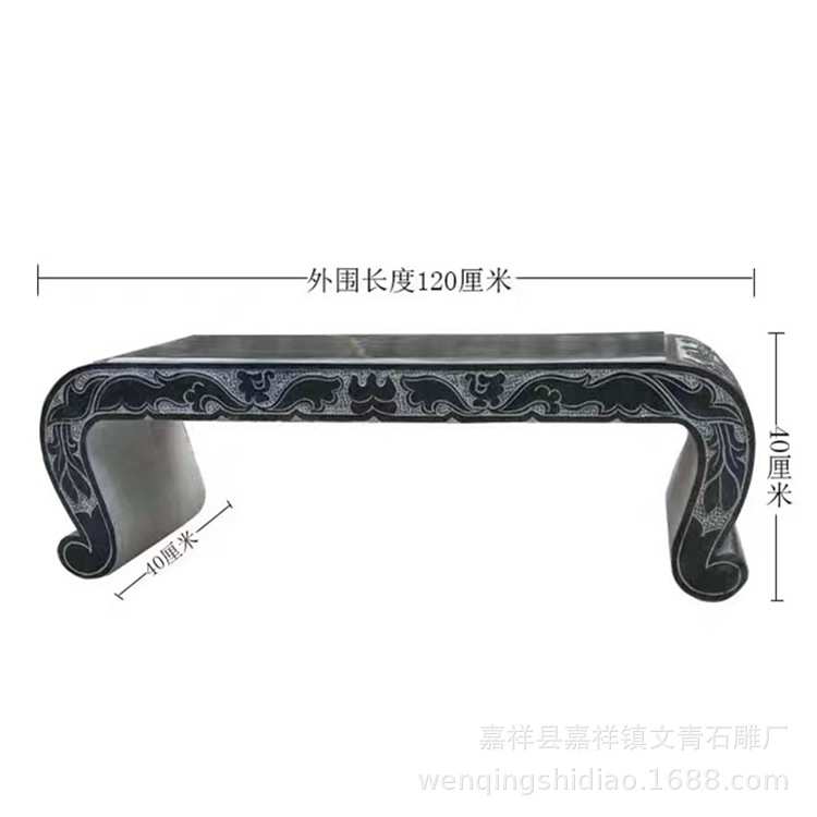 直销公园休闲石凳子 广场石雕凳子长方形大理石坐凳 简洁牢固