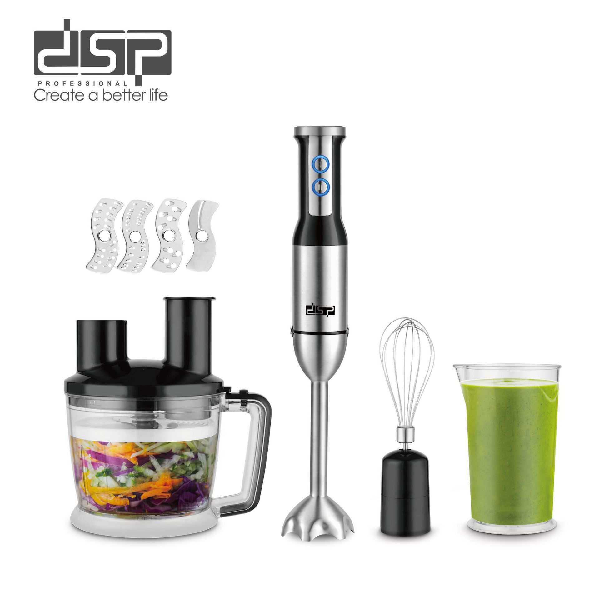 DSP/丹松 料理棒婴儿辅食机手持4合1多功能绞肉家用研磨搅拌机器