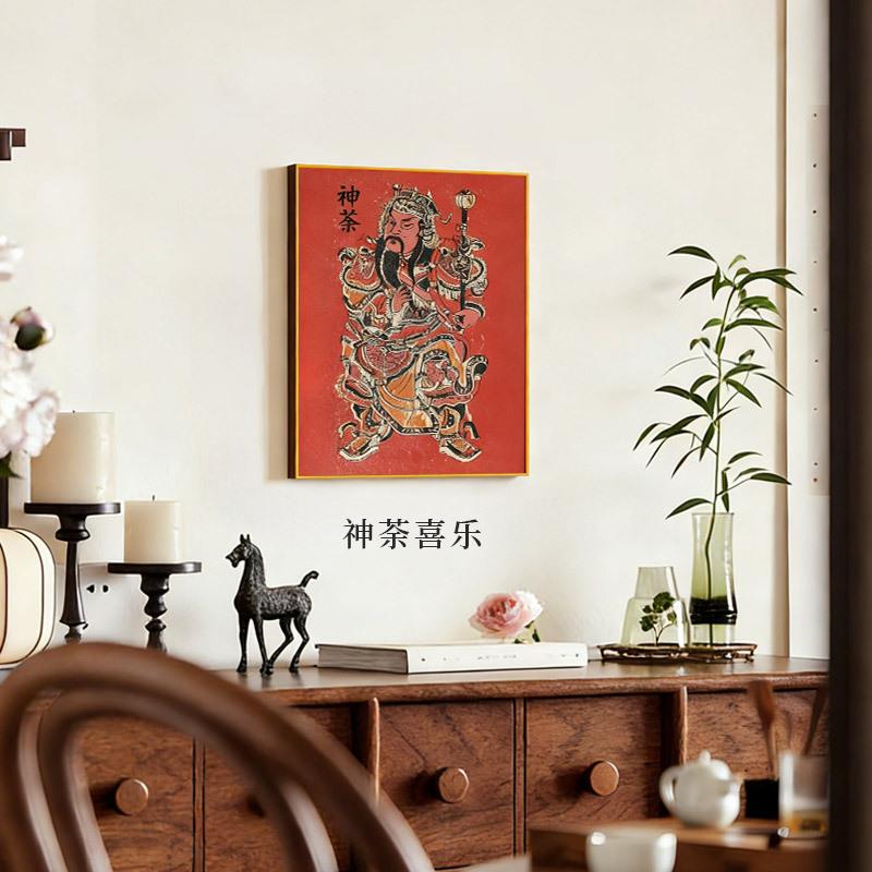 贴画神将门神门贴新春春联对联新年手绘门幅春节装饰守门2026年画
