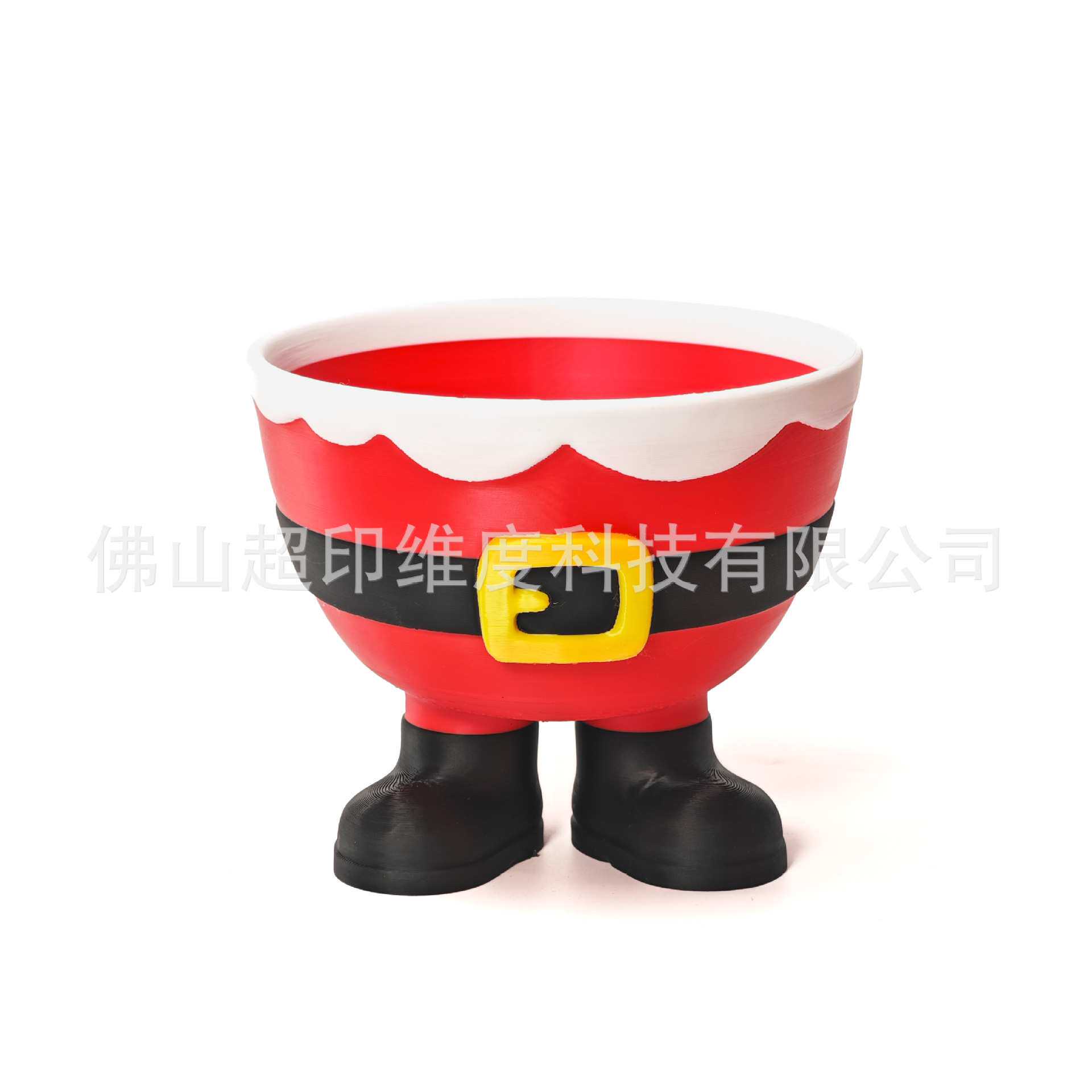 3D打印圣诞老人形状碗,跨境买家的独特圣诞餐具圣诞节圣诞家庭