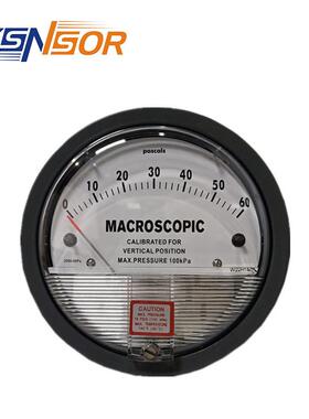 上海梓缘销售 ZYSENSOR差压表 2000-60PA 指针式 双刻度差压表