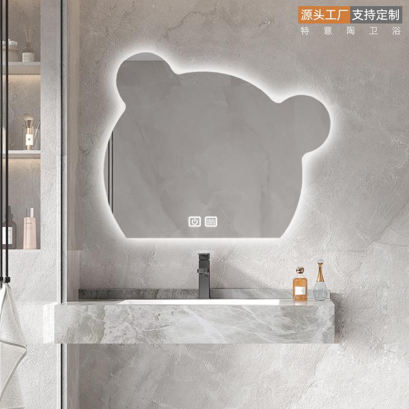 岩板台面一体盆洗手卫生间洗脸池浴室柜大理石洗漱台下挂墙式