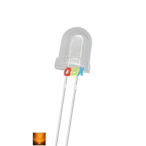 f10雾状白发黄10mm黄光黄灯长脚可订直插式led灯珠发光二极管