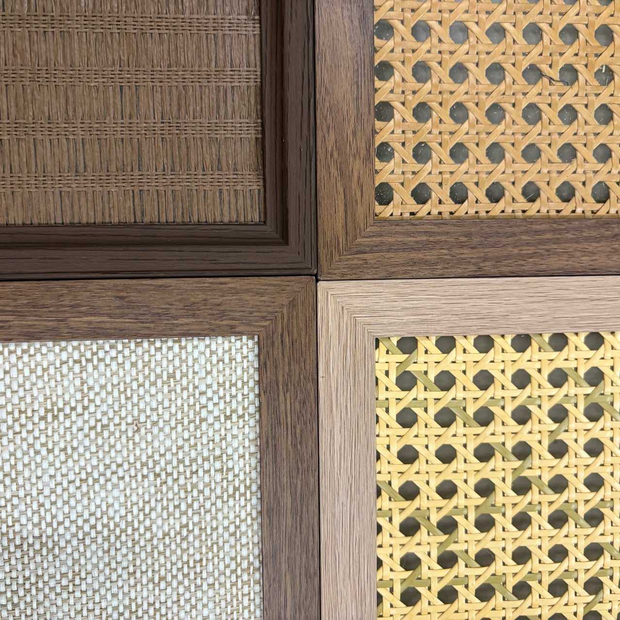 草编藤编纸编竹编材料玻璃柜门全屋家具餐边柜门板书柜衣柜