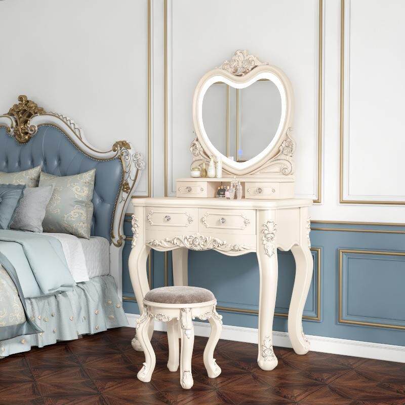 欧式梳妆台卧室小户型梳妆桌多功能现代简约化妆台奢华公主化妆桌