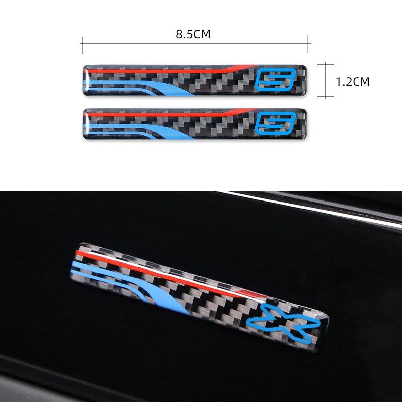适用宝马车贴3系5系X1iX3X5改装碳纤维中控台仪表装饰任意M标贴纸