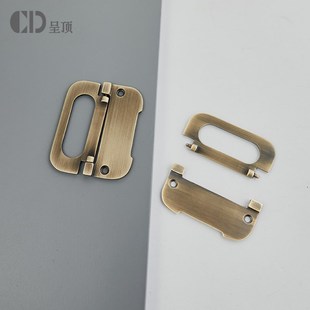 黄铜柜门抽屉拉手免打孔美式 复古把手 现代简约衣柜隐形古铜色暗装