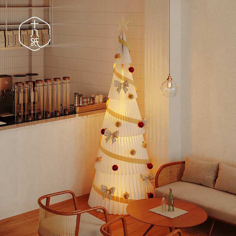 十八纸圣诞树家居创意摆件大型直播橱窗装饰酒店商场节庆发光饰品,模玩/动漫/周边/娃圈三坑/桌游,模型制作工具/辅料耗材,淘宝优惠券,粉丝福利购,淘宝优惠卷