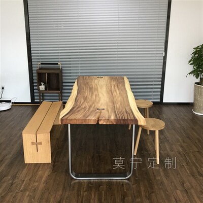 U型 原木大板桌腿  304不锈钢 莫宁桌腿  A052