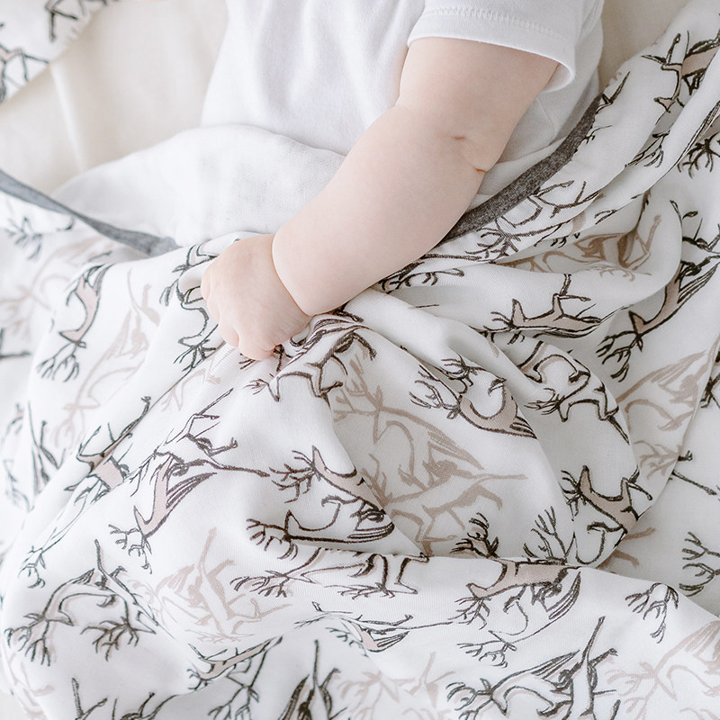 Nest Designs4层纱布大方巾婴儿盖被宝宝被子抱毯盖毯四季通用