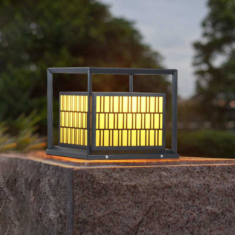 柱头灯户外防水墙头中式庭院灯室外门柱灯接电款大门柱子围墙灯