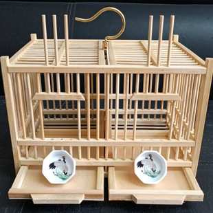 蝈蝈笼子特大号精品竹编蛐蛐蚂蚱别墅养叫罐鸣虫昆虫饲养盒生态箱