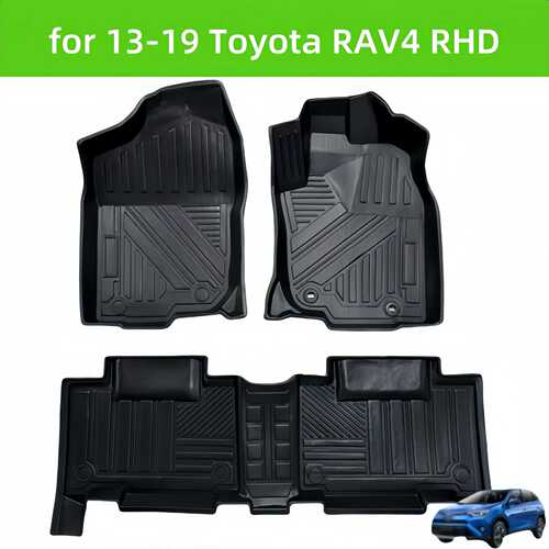 For 13-19 RAV4 RHD 3DCarpet TPE Car Floor Mat/Rear Trunk Mat