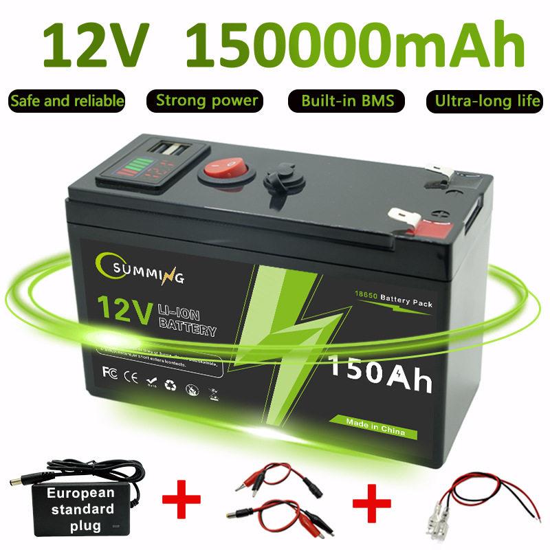 12V 3S7P胶壳锂离子18650电池组，双USB接口BMS保护电量显示屏
