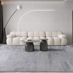 卡提克兰意式客厅地毯极简侘寂风现代简约家用客厅地毯素色茶几毯