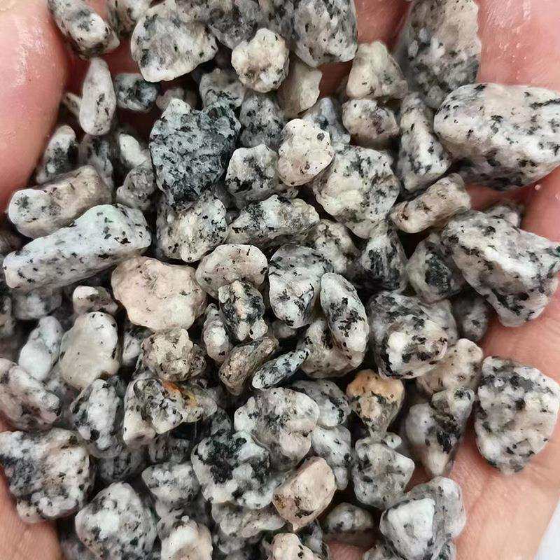 黑白点石子芝麻灰水磨黑白花石子芝麻白枯山水造景白麻石子鹅卵石