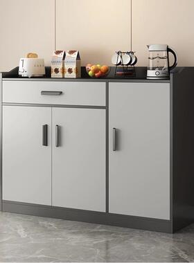 餐边柜靠墙一体家用客厅置物柜简约厨房灰色收纳柜子储物柜茶水柜