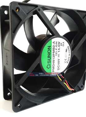 PMD4812PMB2-A 48V 14.4W  12cm 建准SUNON散热风扇冷却风机12038