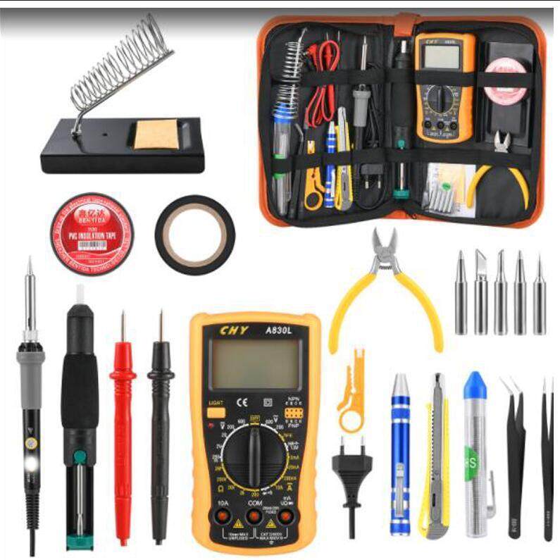110/220v 60 W可调温度电烙铁套装带数字万用表 吸锡器 斜口钳,模玩/动漫/周边/娃圈三坑/桌游,模型制作工具/辅料耗材,淘宝优惠券,粉丝福利购,淘宝优惠卷
