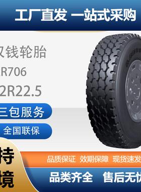 双钱DOUBLECOIN12R22.5货车卡车全钢载重轮胎耐磨RR706商用车轮胎