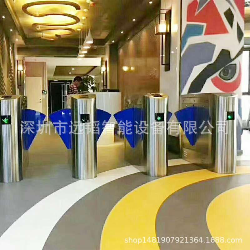 全国健身房门禁管理系统通道翼闸设备智能通道刷卡三辊闸人脸翼闸