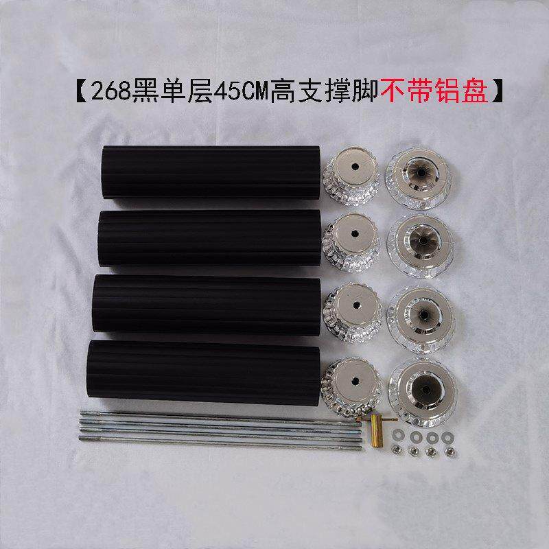 批不锈钢铝合金钢化玻璃茶几腿支撑腿铝盘铝柱底脚垫吊杆五金配件