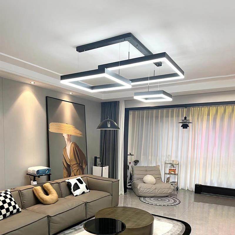 客厅吊灯2025年新款现代简约大气大灯轻奢主灯方形led中山灯具,家装灯饰光源,智能吊灯,淘宝优惠券,粉丝福利购,淘宝优惠卷
