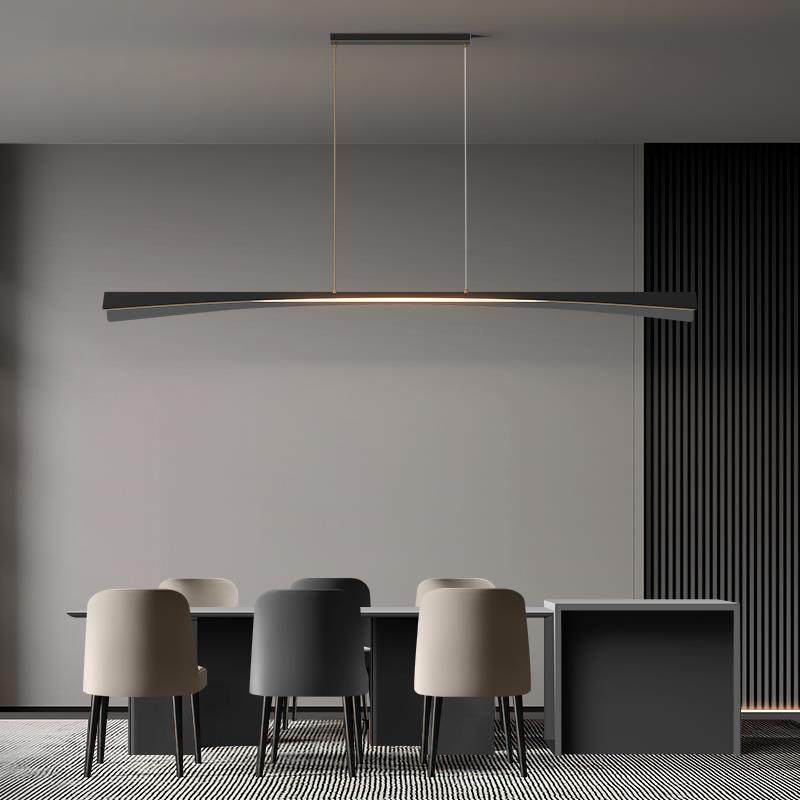 全铜黑擦金色意式极简餐厅吊灯现代简约创意吧台设计感一字长条灯,家装灯饰光源,智能吊灯,淘宝优惠券,粉丝福利购,淘宝优惠卷