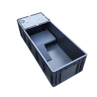 加厚乌龟缸带盖大型养龟缸晒台超长塑料龟盆鱼池养殖箱龟缸龟池盆